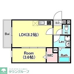 ジーメゾン岩槻上里 1LDKの間取図画像