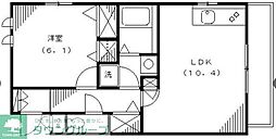 アークボヌール 1LDKの間取図画像