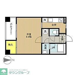 ソリストパレス 1Kの間取図画像