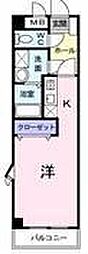 レオパレスミモザ2 1Kの間取図画像