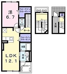 メゾンドウィズ 1LDKの間取図画像