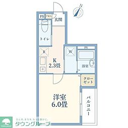 J-Maison北大宮 1Kの間取図画像