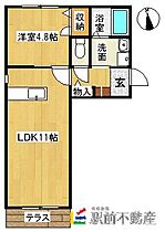 クラヴィエ小森野 103 ｜ 福岡県久留米市小森野4丁目20-11（賃貸アパート1LDK・1階・40.50㎡） その2