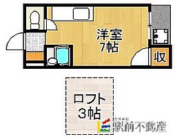 ロフトH&A ワンルームの間取図画像