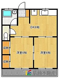マンション106 2DKの間取図画像