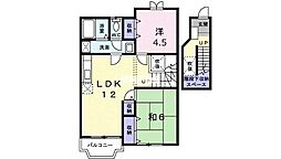 フィオーレカンナ 2LDKの間取図画像