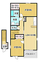 彩 201 ｜ 徳島県鳴門市大麻町姫田字北長田3番地2（賃貸アパート2LDK・2階・57.21㎡） その2