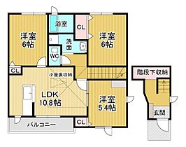 ウィルレジデンスI 203 ｜ 徳島県板野郡藍住町矢上字安任（賃貸アパート3LDK・2階・70.08㎡） その2