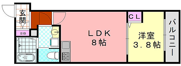 H-maison平野EASTV 302｜大阪府大阪市平野区加美東4丁目(賃貸アパート1LDK・3階・28.48㎡)の写真 その2