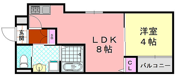 H-maison加美正覚寺 205｜大阪府大阪市平野区加美正覚寺1丁目(賃貸アパート1LDK・2階・28.09㎡)の写真 その2