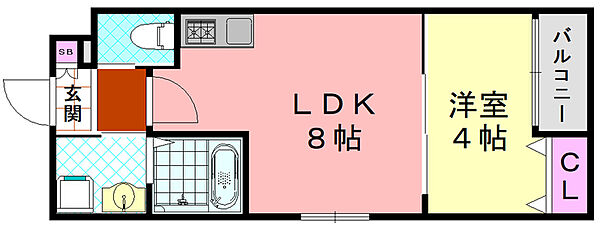 H-maison加美正覚寺 301｜大阪府大阪市平野区加美正覚寺1丁目(賃貸アパート1LDK・3階・27.99㎡)の写真 その2