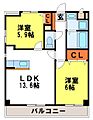 サンパティーク天拝2階6.8万円