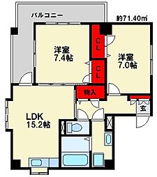 プレジデント大野城 6階