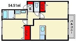 プレミールドソレイユ 2LDKの間取図画像