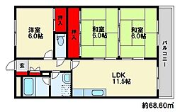 シティハイツ春日 3LDKの間取図画像