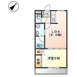 コンフォーレ・ミカサ 1LDKの間取図画像