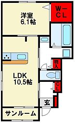リバージュ天拝II 1階