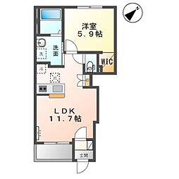 レナレジデンス 1LDKの間取図画像