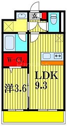 Bel Pino 1階1LDKの間取り