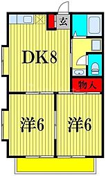間取図画像 2DK