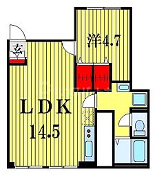 リファレンス胡録台 1LDKの間取図画像