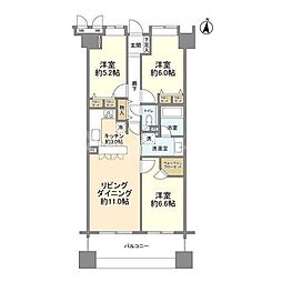 ブルーミングガーデン松戸南 3LDKの間取図画像