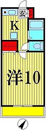 フューチャードリーム松戸 1Kの間取図画像