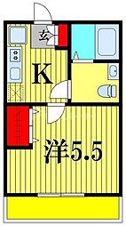 子犬と春風のダイアリー 1Kの間取図画像