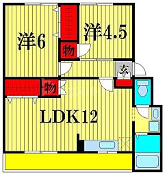 源七第一コーポラス 2LDKの間取図画像