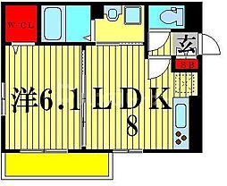オッツ3 1LDKの間取図画像