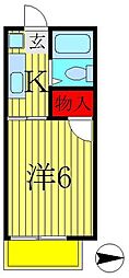 ファミーユダイ 1Kの間取図画像