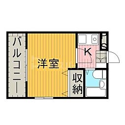 ジュネパレス松戸第29 1Kの間取図画像
