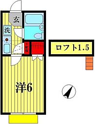 ジュネパレス松戸第165B 1Kの間取図画像