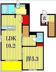 ロワイヤル21 1LDKの間取図画像