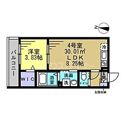 アヴェンタドール 1LDKの間取図画像