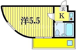 ジュネパレス松戸第31 1Kの間取図画像