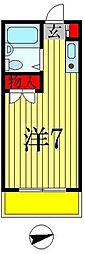ジュネパレス松戸16 ワンルームの間取図画像