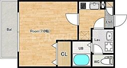 (仮称)ジーメゾン松戸五香南 1Kの間取図画像