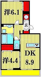 アネシス 2LDKの間取図画像