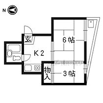 ハイツ桂南 23 ｜ 京都府京都市西京区下津林前泓町（賃貸アパート2K・2階・25.00㎡） その2