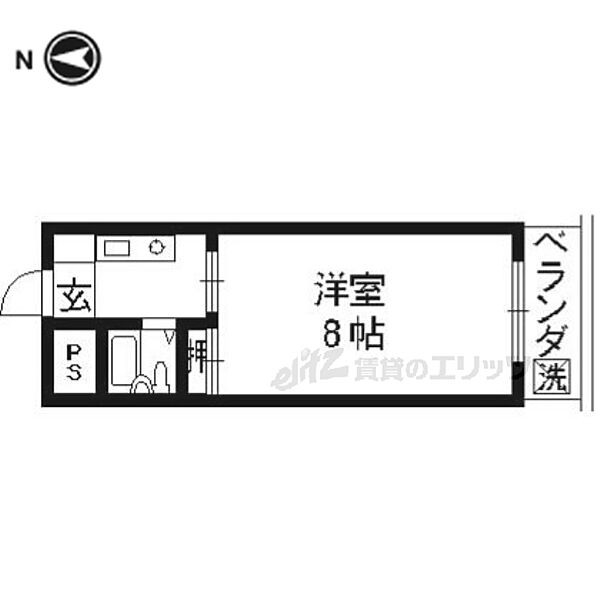 京都府京都市右京区西院北矢掛町(賃貸マンション1K・3階・20.23㎡)の写真 その2