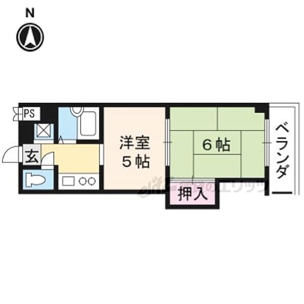 ラセットアベニュー 306｜京都府京都市右京区西京極佃田町(賃貸マンション2K・3階・28.00㎡)の写真 その2