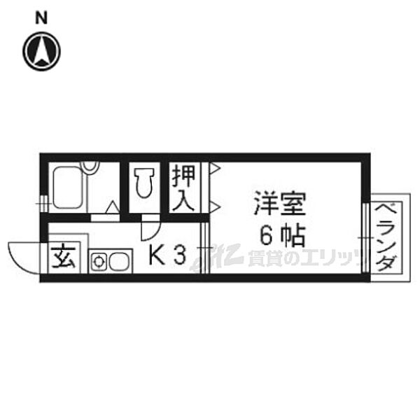 サンシティ満月 108｜京都府京都市右京区梅津南広町(賃貸アパート1K・1階・20.46㎡)の写真 その2