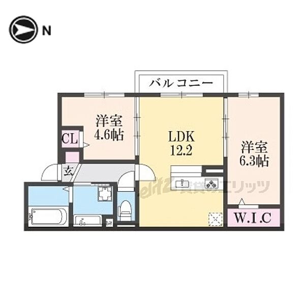 京都府京都市西京区川島野田町(賃貸アパート2LDK・2階・52.91㎡)の写真 その2