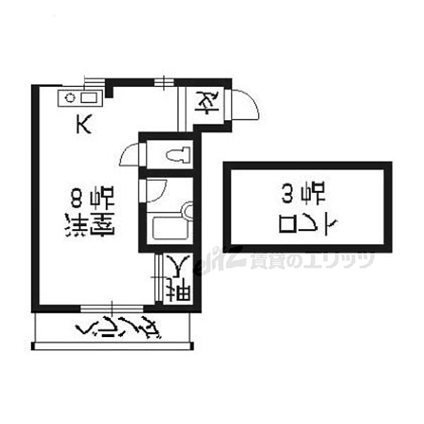 マウンテンヴィレッジ 406｜京都府京都市右京区西京極西向河原町(賃貸マンション1K・4階・19.00㎡)の写真 その2