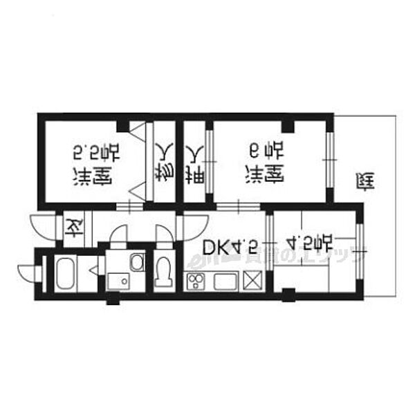 グリーンプラザかどの 103｜京都府京都市右京区西京極新明町(賃貸マンション3DK・1階・50.31㎡)の写真 その2