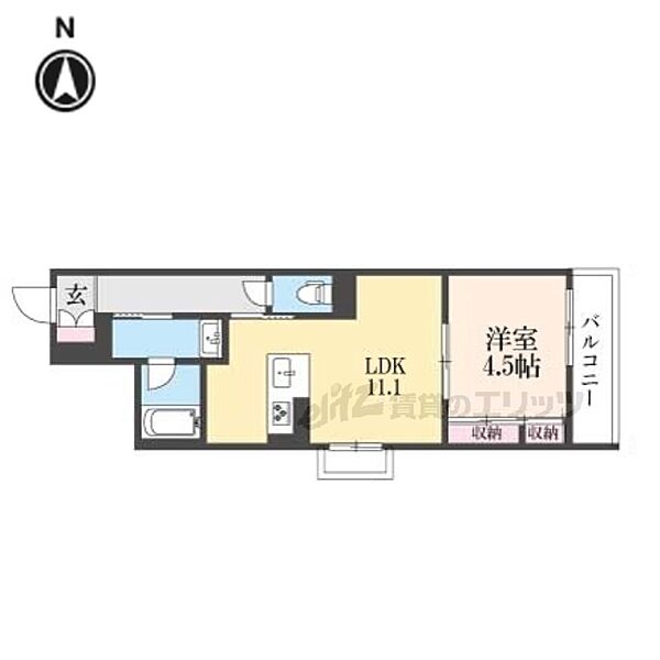 六条荘 403｜京都府京都市下京区西側町(賃貸マンション1LDK・4階・42.67㎡)の写真 その2