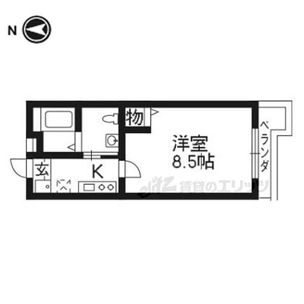 セレーノ御前蛸薬師 403｜京都府京都市中京区壬生東大竹町(賃貸マンション1K・4階・23.03㎡)の写真 その2