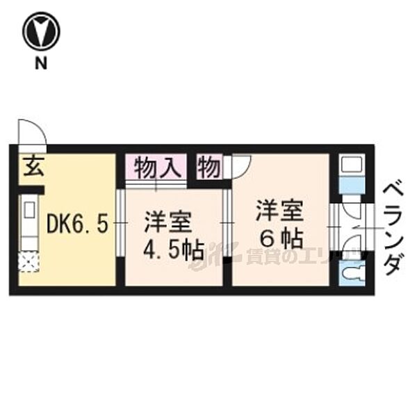 みそのハイツ 1｜京都府京都市西京区松尾大利町(賃貸アパート2K・1階・40.00㎡)の写真 その2