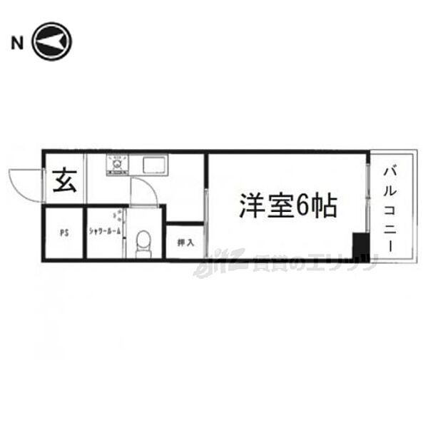 藤ハイツ 4B｜京都府京都市右京区太秦御所ノ内町(賃貸マンション1K・4階・18.00㎡)の写真 その2